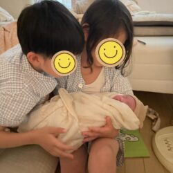 お兄ちゃんが見守る妹の出産