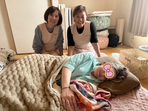 陣痛がきたー(もちろん英語だけど)